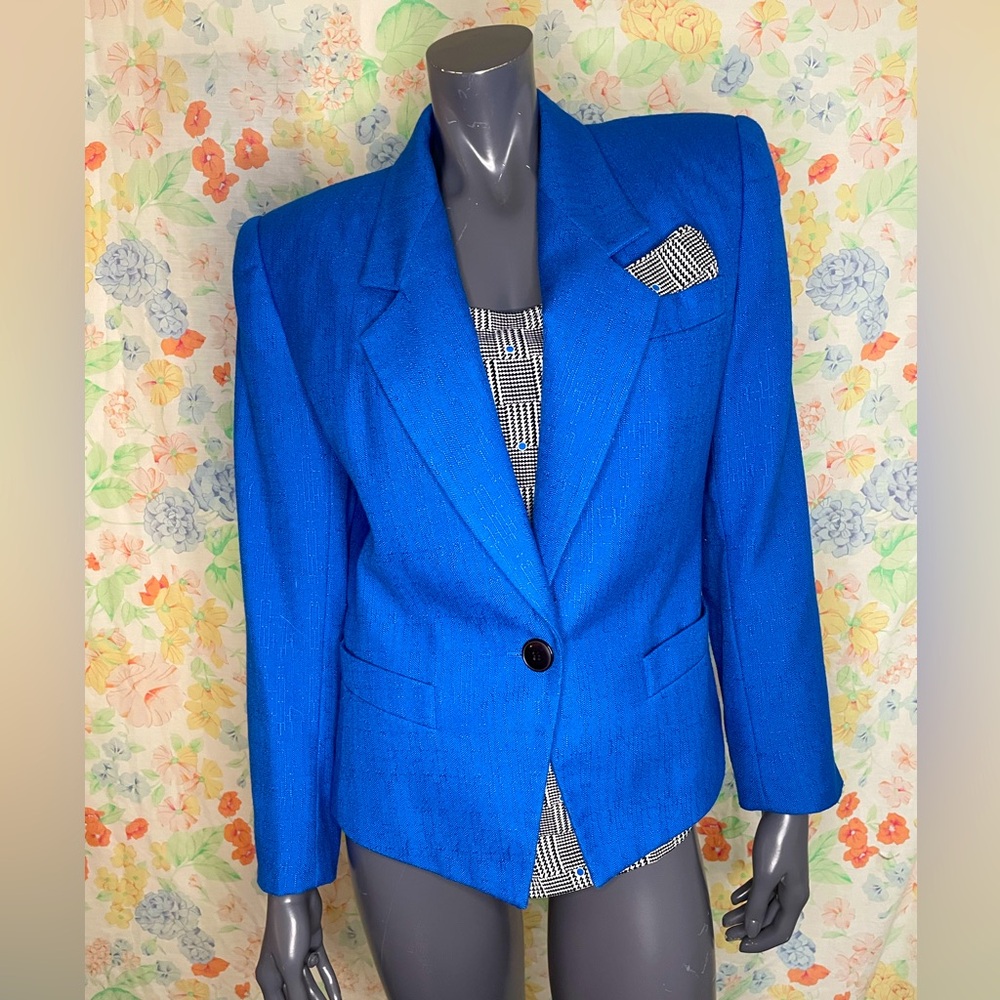 Sassoon - Paris - Blazer and Blouse Set - Elegant - Vintage - Shoulder Pads